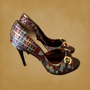 Carlos Santana “Roulette” Satin Heels